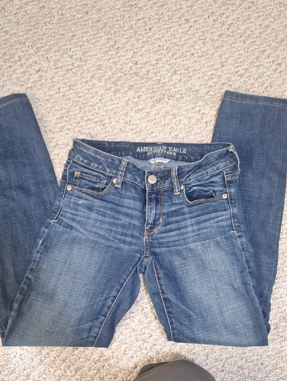 American Eagle Outfitters Women's Dark Blue Skinny Jeans